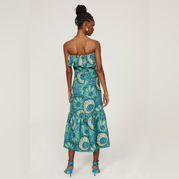 Rhode Thea Strapless Midi Dress - Picture 3 of 7